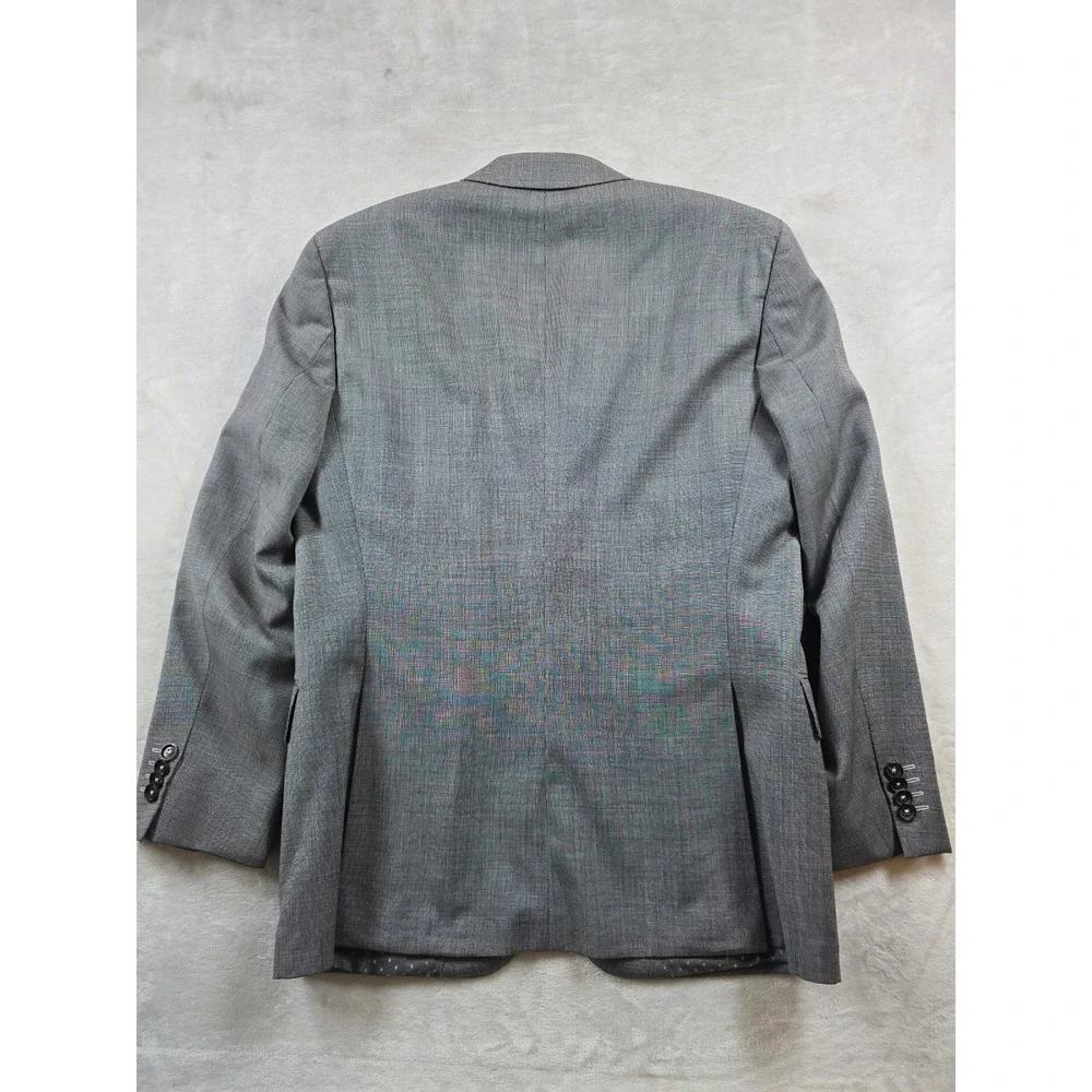 Hugo Boss Blazer Mens 38S Grey Super 100 Wool 2-Button Sport Coat Edison1/Power